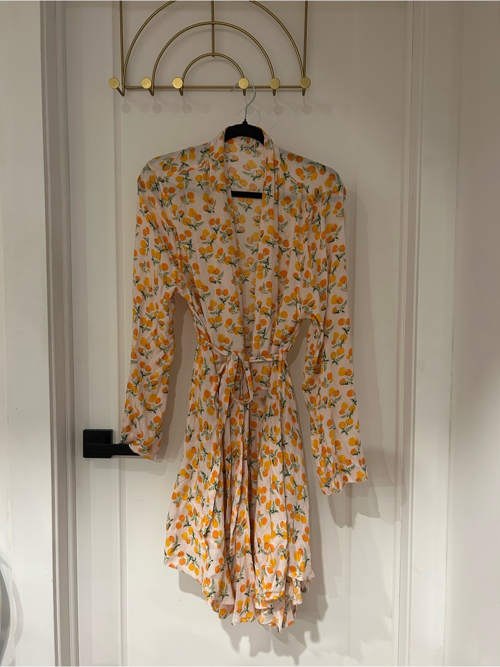 NWT Free People Intimately " Worth It" GrapeFruit Print Robe, Size XL - Picture 2 of 5